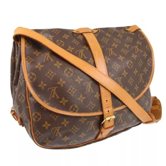 💎✨Authentic✨💎Louis Vuitton Monogram Saumur 35 Shoulder Bag Brown - Picture 2 of 9